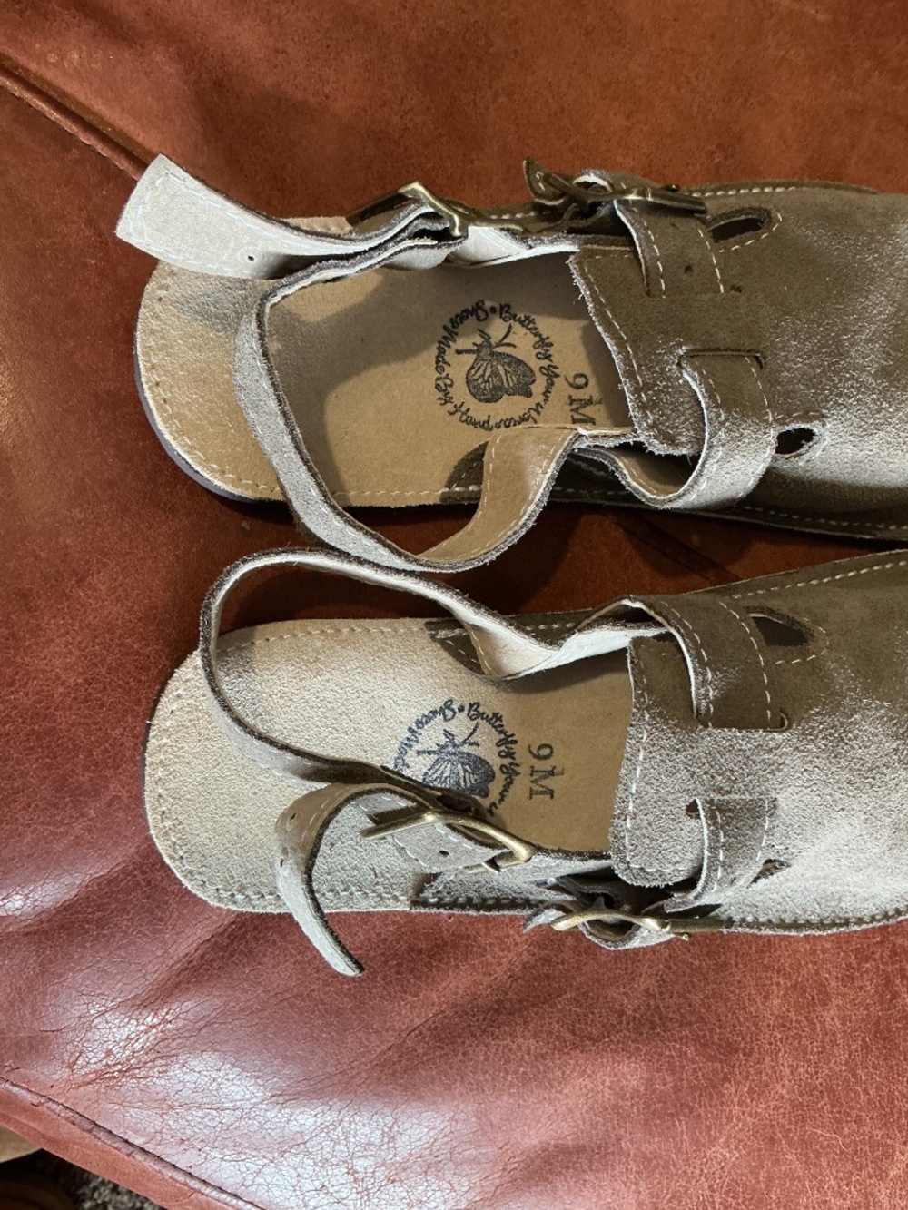 Handmade barefoot leather clogs - Picture 3 of 7